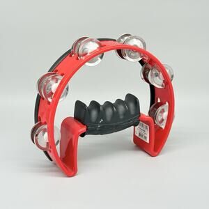 Pearl Drums PTM-50SHR Ultra Grip Steel Tambourine Red Music Instrument